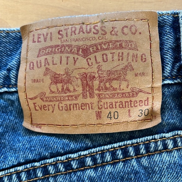 Vintage 90s Y2K Levi’s Regular Straight Leg Jeans 40x30 - Picture 5 of 11